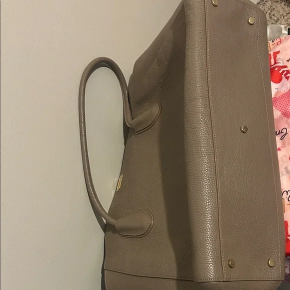 Chic Taupe Leather Tote Bag EUC ❤️❤️❤️ - Picture 12 of 12